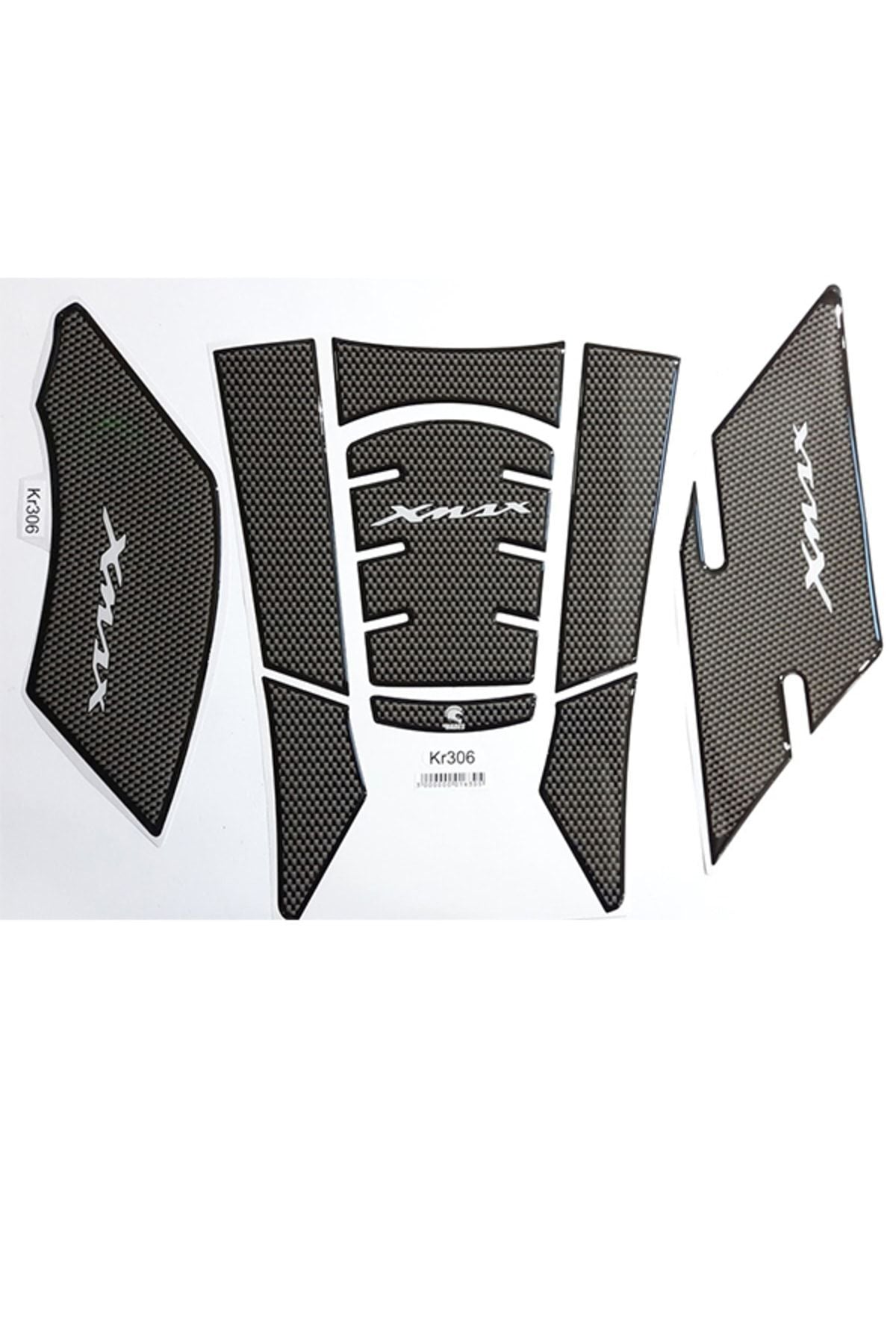 Xmax 2018-2022 Uyumlu Tank Pad Seti Karbon Beyaz