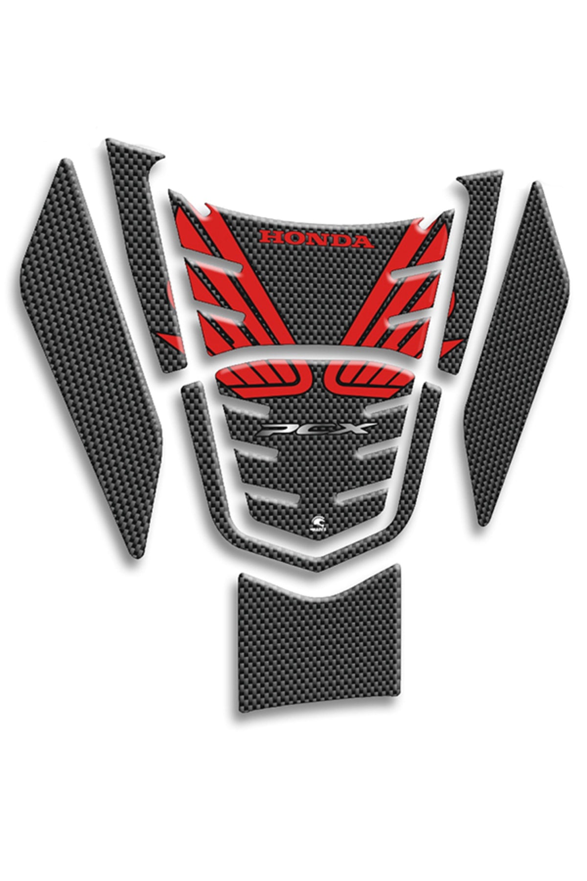 Pcx Tank Pad 2021 Karbon Kýrmýzý