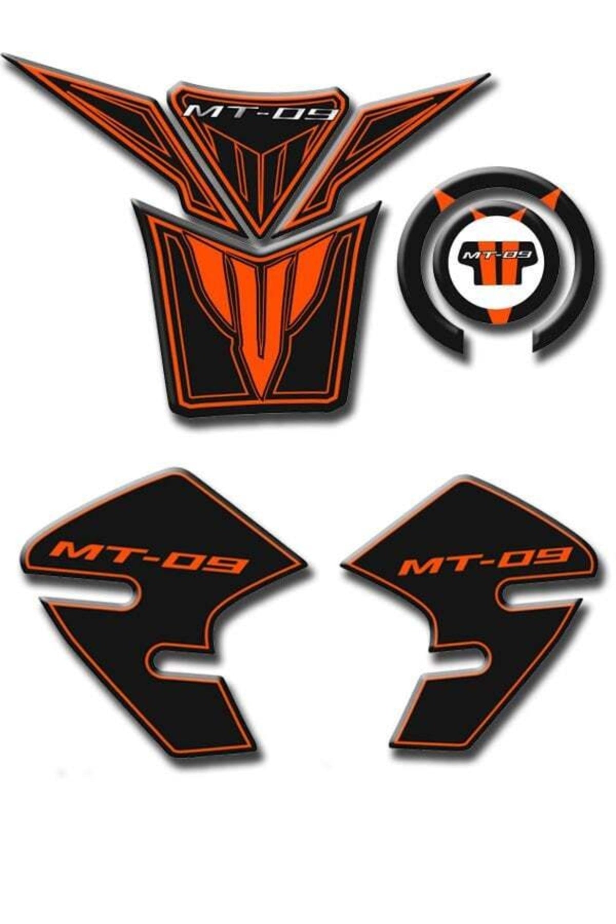 Mt09 Tank Pad Seti Turuncu Uyumlu