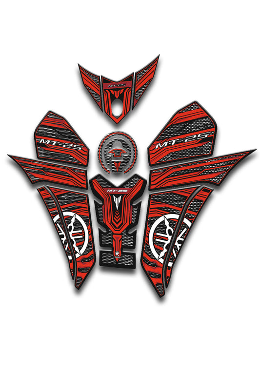 Mt25 2019-24 Tank Pad Seti Karbon Kýrmýzý