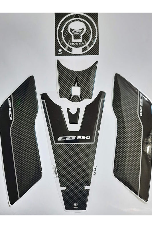 Cb250 Tank Pad Seti Karbon Beyaz