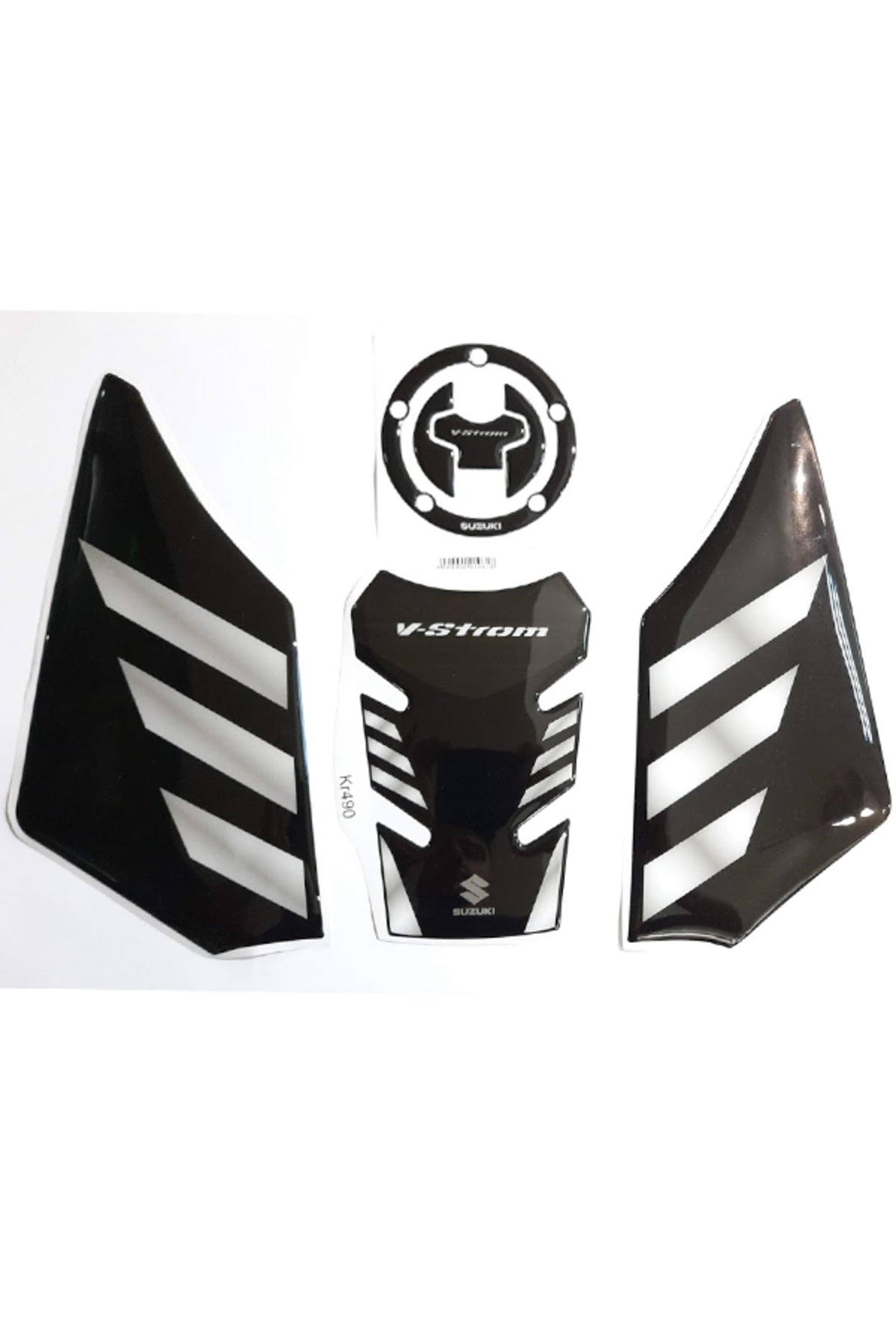 Vstrom 650 Tank Pad Seti Siyah Beyaz