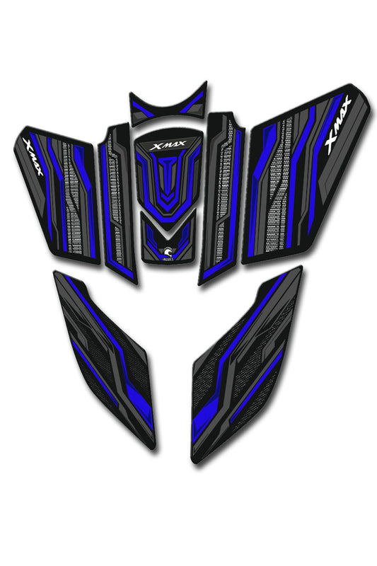 Xmax 2023-25 Tank Pad Seti Karbon Mavi