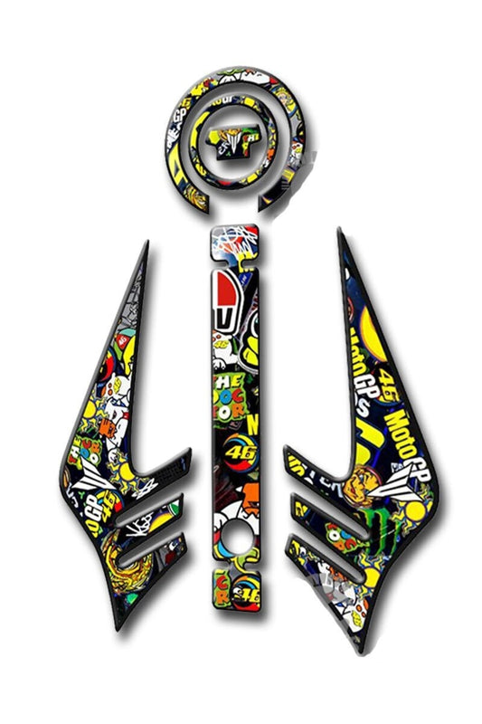 Mt07 2014-17 Rossi  Uyumlu Tank Pad Set