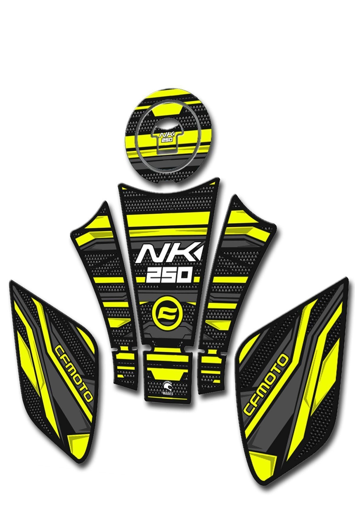 Nk250 Tank Pad Seti Karbon Nightflou 2018-22