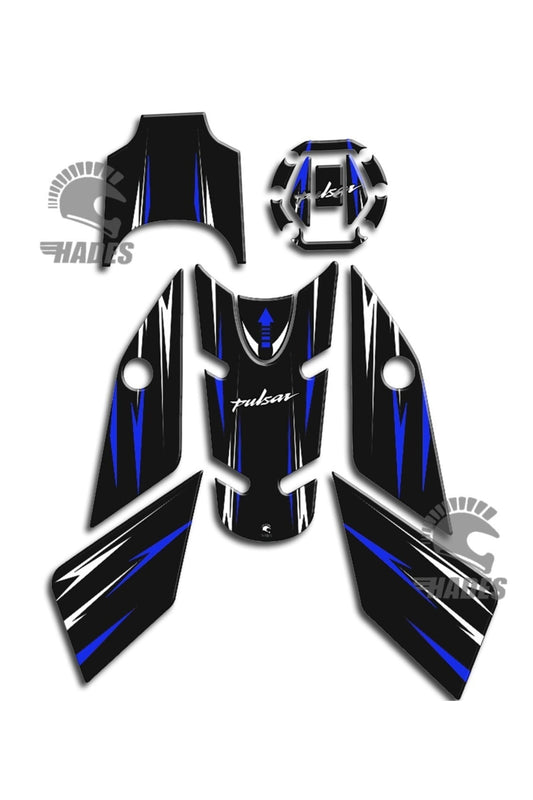 Bajaj Pulsar Ns200 Tank Pad Seti Siyah Mavi Uyumlu