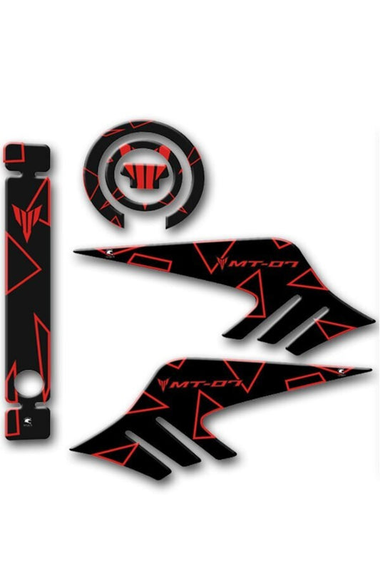 Mt07 2014-17 Kýrmýzý Tank Pad Set