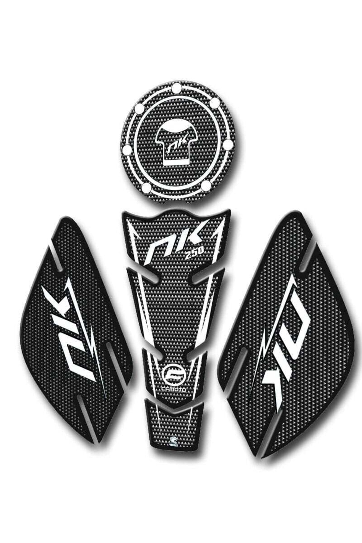 Cfmoto Nk250 Tank Pad Seti Karbon Beyaz (ESKÝ KASA)