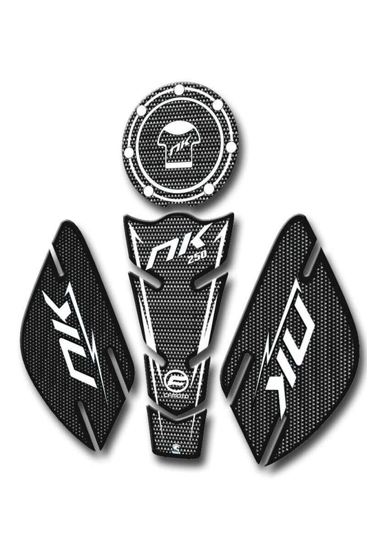 Cfmoto Nk250 Tank Pad Seti Karbon Beyaz (ESKÝ KASA)