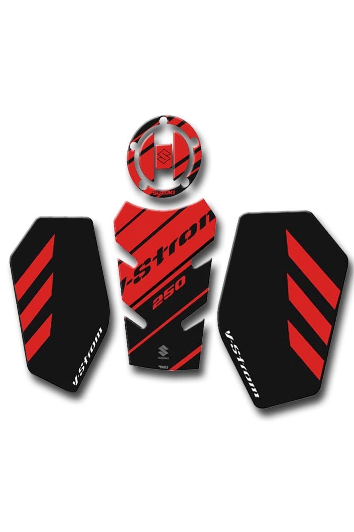 Vstrom 250 Tank Pad Seti Kýrmýzý