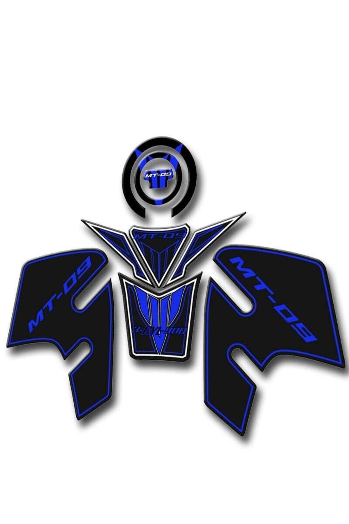 Mt09 Tank Pad Seti Race Blue