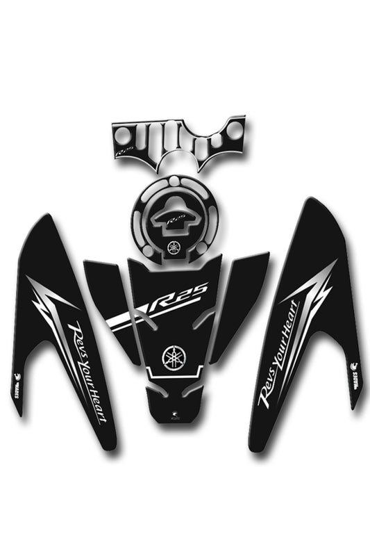 R25 2019-21 Tank Pad Seti Siyah Beyaz